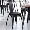 image:imageFlash Furniture Perry Set of 4 Poly Resin Wood Seat  Mint Polystyrene  Rounded Edges for Comfort  For Colorful Metal Chairs and Stools  IndoorOutdoorBlack