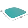 image:imageFlash Furniture Perry Set of 4 Poly Resin Wood Seat  Mint Polystyrene  Rounded Edges for Comfort  For Colorful Metal Chairs and Stools  IndoorOutdoorMint