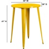 image:imageFlash Furniture Philip Commercial Grade 30 Round Black Metal IndoorOutdoor Bar Height TableYellow