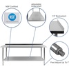 image:imageFlash Furniture Reader Stainless Steel 18 Gauge Prep and Work Table with 15 Backsplash and Undershelf  NSF Certified  72W x 30D x 36H