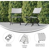 image:imageFlash Furniture Rouen Commercial Grade Folding Bistro Chairs IndoorOutdoor PE Rattan Back and Seat Black Steel Frames Set of 2 BlackWhiteBlackWhite