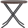 image:imageFlash Furniture Rouen Commercial Grade Folding Bistro Set IndoorOutdoor PE Rattan Table Top Back and Seat Charcoal Steel Frames 3 Piece Set GrayWhiteBrown