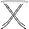 image:imageFlash Furniture Rouen Commercial Grade Folding Bistro Set IndoorOutdoor PE Rattan Table Top Back and Seat Charcoal Steel Frames 3 Piece Set GrayWhiteGray  White