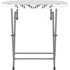 image:imageFlash Furniture Rouen Commercial Grade Folding Bistro Set IndoorOutdoor PE Rattan Table Top Back and Seat Charcoal Steel Frames 3 Piece Set GrayWhiteGray  White
