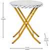 image:imageFlash Furniture Rouen Commercial Grade Folding Bistro Set IndoorOutdoor PE Rattan Table Top Back and Seat Natural Steel Frames 3 Piece Set NavyWhiteNavy  White