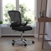 image:imageFlash Furniture Sam MidBack Black Mesh Executive Swivel Ergonomic Office Chair with Height Adjustable FlipUp Arms