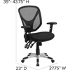 image:imageFlash Furniture Sam MidBack Black Mesh Multifunction Swivel Ergonomic Task Office Chair with Adjustable Arms