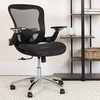 image:imageFlash Furniture Sam MidBack Transparent Black Mesh Executive Swivel Ergonomic Office Chair with SynchroTilt amp Height Adjustable FlipUp Arms