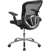 image:imageFlash Furniture Sam MidBack Transparent Black Mesh Executive Swivel Ergonomic Office Chair with SynchroTilt amp Height Adjustable FlipUp Arms