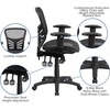 image:imageFlash Furniture Sam MidBack Transparent Gray Mesh Multifunction Executive Swivel Ergonomic Office Chair with Adjustable ArmsBlack