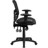 image:imageFlash Furniture Sam MidBack Transparent Gray Mesh Multifunction Executive Swivel Ergonomic Office Chair with Adjustable ArmsBlack