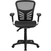 image:imageFlash Furniture Sam MidBack Transparent Gray Mesh Multifunction Executive Swivel Ergonomic Office Chair with Adjustable ArmsBlack