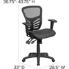 image:imageFlash Furniture Sam MidBack Transparent Gray Mesh Multifunction Executive Swivel Ergonomic Office Chair with Adjustable ArmsBlack