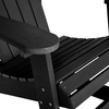 image:imageFlash Furniture Savannah Poly Resin Wood Adirondack Rocking Chair  All Weather Black Polystyrene  Stainless Steel Hardware  Set of 2Black