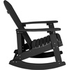 image:imageFlash Furniture Savannah Poly Resin Wood Adirondack Rocking Chair  All Weather Black Polystyrene  Stainless Steel Hardware  Set of 2Black