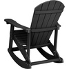image:imageFlash Furniture Savannah Poly Resin Wood Adirondack Rocking Chair  All Weather Black Polystyrene  Stainless Steel Hardware  Set of 2Black