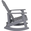 image:imageFlash Furniture Savannah Poly Resin Wood Adirondack Rocking Chair  All Weather Black Polystyrene  Stainless Steel Hardware  Set of 2Grey