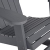 image:imageFlash Furniture Savannah Poly Resin Wood Adirondack Rocking Chair  All Weather Black Polystyrene  Stainless Steel Hardware  Set of 2Grey