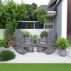 image:imageFlash Furniture Savannah Poly Resin Wood Adirondack Rocking Chair  All Weather Black Polystyrene  Stainless Steel Hardware  Set of 2Grey