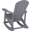 image:imageFlash Furniture Savannah Poly Resin Wood Adirondack Rocking Chair  All Weather Black Polystyrene  Stainless Steel Hardware  Set of 2Grey