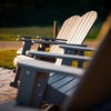 image:imageFlash Furniture Savannah Poly Resin Wood Adirondack Rocking Chair  All Weather Black Polystyrene  Stainless Steel Hardware  Set of 2Grey
