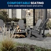 image:imageFlash Furniture Savannah Poly Resin Wood Adirondack Rocking Chair  All Weather Black Polystyrene  Stainless Steel Hardware  Set of 2Grey