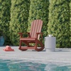 image:imageFlash Furniture Savannah Poly Resin Wood Adirondack Rocking Chair  All Weather Black Polystyrene  Stainless Steel Hardware  Set of 2Red