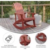 image:imageFlash Furniture Savannah Poly Resin Wood Adirondack Rocking Chair  All Weather Black Polystyrene  Stainless Steel Hardware  Set of 2Red