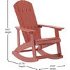 image:imageFlash Furniture Savannah Poly Resin Wood Adirondack Rocking Chair  All Weather Black Polystyrene  Stainless Steel Hardware  Set of 2Red