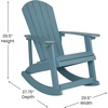 image:imageFlash Furniture Savannah Poly Resin Wood Adirondack Rocking Chair  All Weather Black Polystyrene  Stainless Steel Hardware  Set of 2Sea Foam