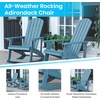 image:imageFlash Furniture Savannah Poly Resin Wood Adirondack Rocking Chair  All Weather Black Polystyrene  Stainless Steel Hardware  Set of 2Sea Foam
