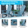 image:imageFlash Furniture Savannah Poly Resin Wood Adirondack Rocking Chair  All Weather Black Polystyrene  Stainless Steel Hardware  Set of 2Sea Foam