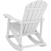 image:imageFlash Furniture Savannah Poly Resin Wood Adirondack Rocking Chair  All Weather Black Polystyrene  Stainless Steel Hardware  Set of 2White