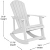 image:imageFlash Furniture Savannah Poly Resin Wood Adirondack Rocking Chair  All Weather Black Polystyrene  Stainless Steel Hardware  Set of 2White