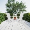 image:imageFlash Furniture Savannah Poly Resin Wood Adirondack Rocking Chair  All Weather Black Polystyrene  Stainless Steel Hardware  Set of 2White
