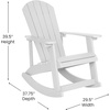 image:imageFlash Furniture Savannah Poly Resin Wood Adirondack Rocking Chair  All Weather Black Polystyrene  Stainless Steel Hardware  Set of 2White