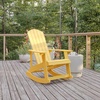 image:imageFlash Furniture Savannah Poly Resin Wood Adirondack Rocking Chair  All Weather Black Polystyrene  Stainless Steel Hardware  Set of 2Yellow