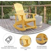 image:imageFlash Furniture Savannah Poly Resin Wood Adirondack Rocking Chair  All Weather Black Polystyrene  Stainless Steel Hardware  Set of 2Yellow