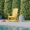 image:imageFlash Furniture Savannah Poly Resin Wood Adirondack Rocking Chair  All Weather Black Polystyrene  Stainless Steel Hardware  Set of 2Yellow