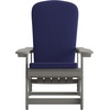image:imageFlash Furniture Savannah Set of 2 Rocking Adirondack Chairs with Cushions  White Poly Resin Frame  Blue AllWeather Cushions  IndoorOutdoor UseGrayBlue
