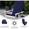 image:imageFlash Furniture Savannah Set of 2 Rocking Adirondack Chairs with Cushions  White Poly Resin Frame  Blue AllWeather Cushions  IndoorOutdoor UseGrayBlue