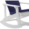 image:imageFlash Furniture Savannah Set of 2 Rocking Adirondack Chairs with Cushions  White Poly Resin Frame  Blue AllWeather Cushions  IndoorOutdoor UseWhiteBlue