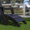 image:imageFlash Furniture Sawyer IndoorOutdoor Commercial Grade Adirondack Ottoman  Gray AllWeather Adirondack Style FootrestBlack