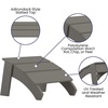 image:imageFlash Furniture Sawyer IndoorOutdoor Commercial Grade Adirondack Ottoman  Gray AllWeather Adirondack Style FootrestGrey