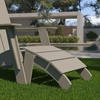 image:imageFlash Furniture Sawyer IndoorOutdoor Commercial Grade Adirondack Ottoman  Gray AllWeather Adirondack Style FootrestGrey