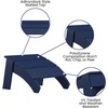 image:imageFlash Furniture Sawyer IndoorOutdoor Commercial Grade Adirondack Ottoman  Gray AllWeather Adirondack Style FootrestNavy