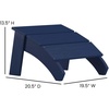 image:imageFlash Furniture Sawyer IndoorOutdoor Commercial Grade Adirondack Ottoman  Gray AllWeather Adirondack Style FootrestNavy