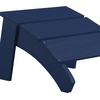image:imageFlash Furniture Sawyer IndoorOutdoor Commercial Grade Adirondack Ottoman  Gray AllWeather Adirondack Style FootrestNavy