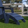 image:imageFlash Furniture Sawyer IndoorOutdoor Commercial Grade Adirondack Ottoman  Gray AllWeather Adirondack Style FootrestNavy