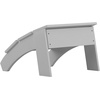 image:imageFlash Furniture Sawyer IndoorOutdoor Commercial Grade Adirondack Ottoman  Gray AllWeather Adirondack Style FootrestWhite
